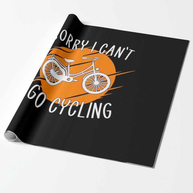 I Go Cycling Wrapping Paper (Unrolled)