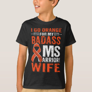 I Go Orange For My Badass Ms Warrior Wife Multiple T-Shirt