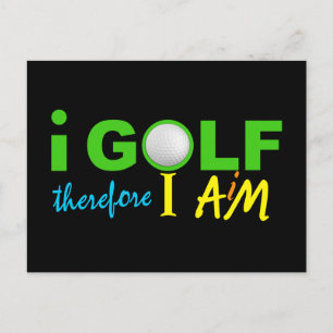 I GOLF postcard