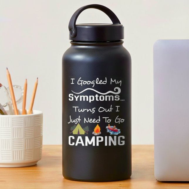 I Googled My Symptom Turns Out I Just Needed To... (Camping Adventure Blue Wrapping Paper)