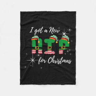 I Got A New Hip For Christmas Funny Hip Replacemen Fleece Blanket