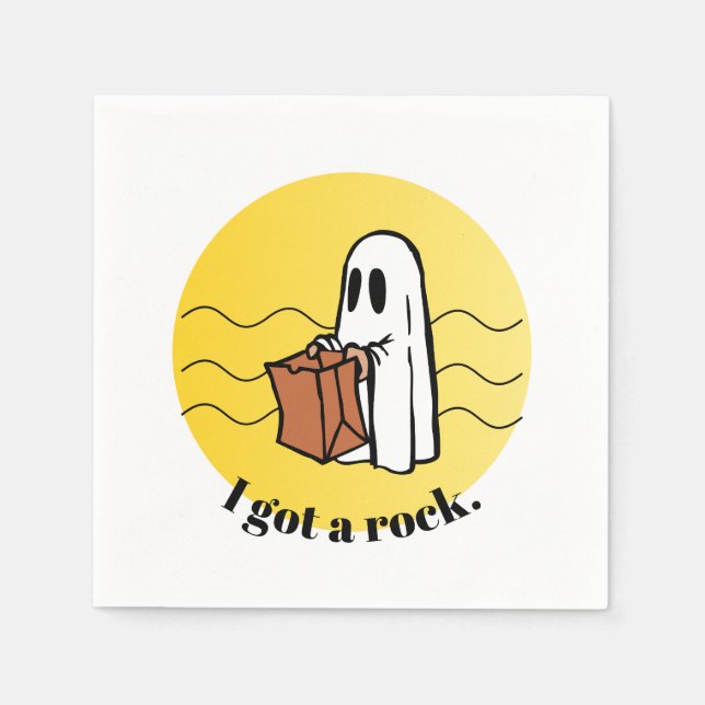 I Got a Rock Halloween Napkin (Front)