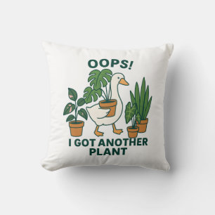 I Got Another Plant Cute Silly Goose Plant Lover Cushion