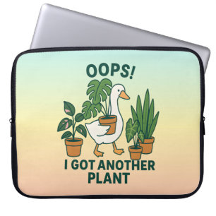 I Got Another Plant Cute Silly Goose Plant Lover Laptop Sleeve