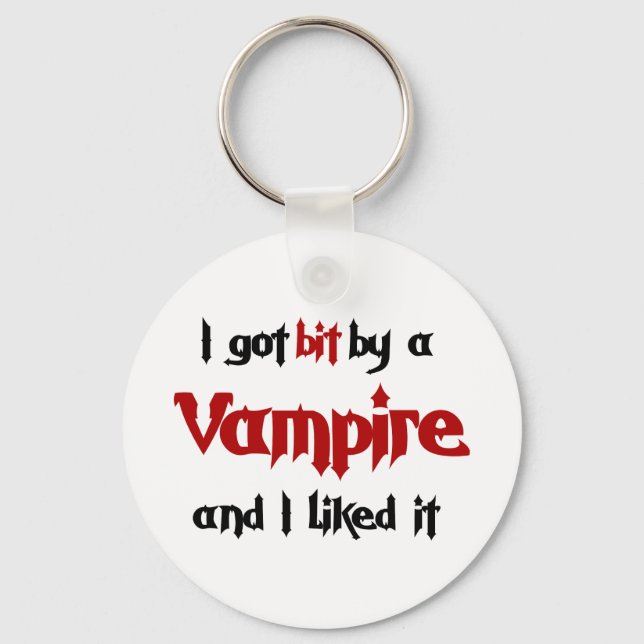 I got bit by a Vampire Key Ring (Front)
