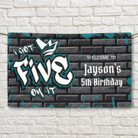 I got Five on it - Boy 5th Birthday Banner