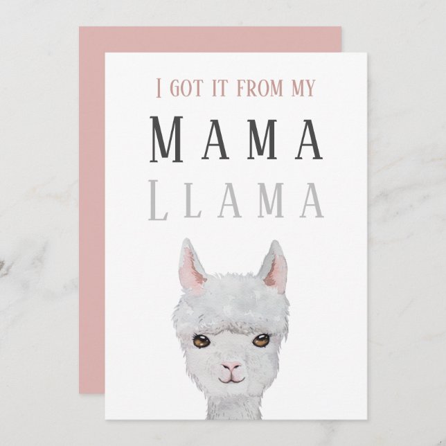 I Got It From My Mama Llama Mother's Day Card (Front/Back)
