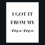 I Got It From My Mama Poster<br><div class="desc">I Got It From My Mama</div>