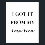 I Got It From My Mama Poster<br><div class="desc">I Got It From My Mama</div>