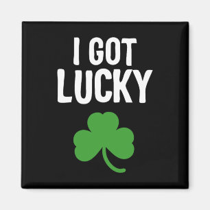 I Got Lucky Dad St Patricks Day Pregnancy Announce Magnet