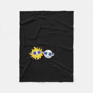 I Got Mooned Total Solar Moon Fleece Blanket
