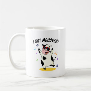 I Got Moooves Funny Dancing Cow Pun Coffee Mug