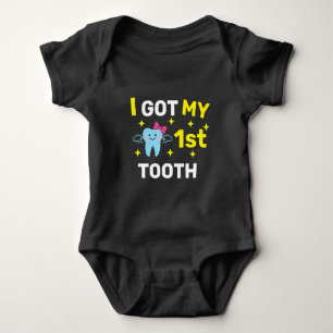 I Got My 1st Tooth with Cute Baby Tooth Bodysuit