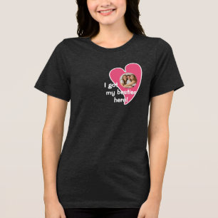 I got my besties here! Photo Custom - Dark Tri-Blend Shirt