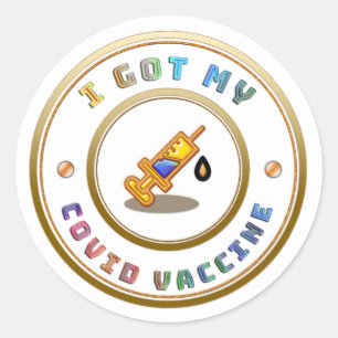 I Got My COVID Vaccine Vaccination  Classic Round  Sticker
