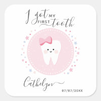 I got my first tooth Baby Girl Teething Date