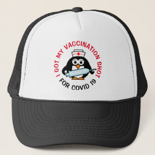 I got my vaccination shot for covid 19 trucker hat