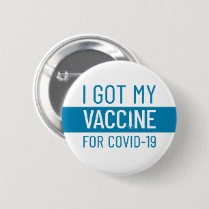 I got my vaccine 6 cm round badge