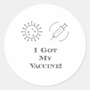 I Got My Vaccine Classic Round Sticker