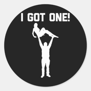 I Got One! Funny Bride Groom S Bachelor Party Long Classic Round Sticker