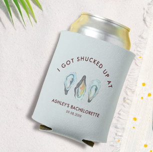 I Got Shucked Up Oyster Bachelorette Favor Can Cooler
