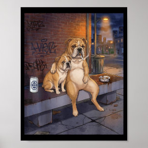 I Got That Dog In Me Funny Bulldog Smoking Beer Me Poster