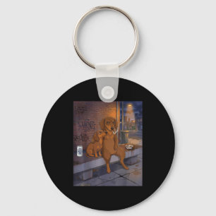 I Got That Dog In Me Funny Dachshund Smoking Beer Key Ring