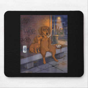I Got That Dog In Me Funny Dachshund Smoking Beer Mouse Pad