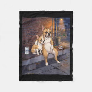 I Got That Dog In Me Funny French Bulldog Smoking  Fleece Blanket