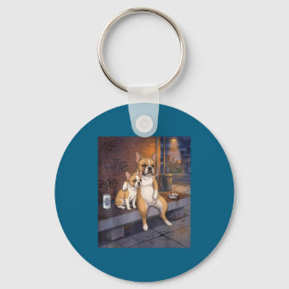 I Got That Dog In Me Funny French Bulldog Smoking  Key Ring