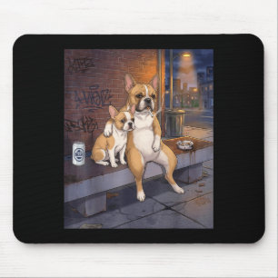 I Got That Dog In Me Funny French Bulldog Smoking  Mouse Pad