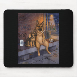 I Got That Dog In Me Funny German Shepherd Smoking Mouse Pad