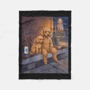 I Got That Dog In Me Funny Poodle Smoking Beer Mem Fleece Blanket