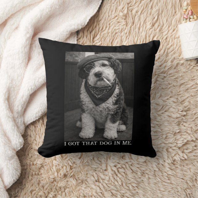 I Got That Dog In Me Funny Sheepadoodle Photo Cushion (Blanket)