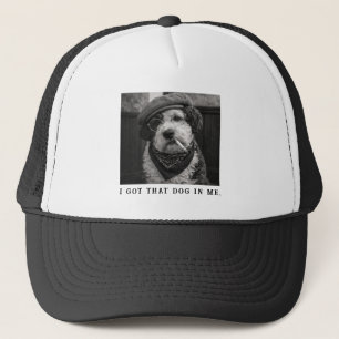 I Got That Dog In Me Funny Sheepadoodle Photo Trucker Hat