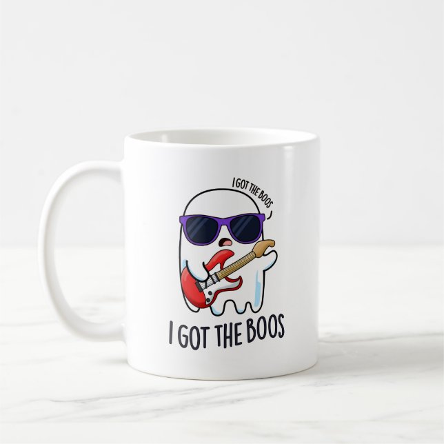 I Got The Boos Funny Halloween Music Ghost Pun Coffee Mug (Left)
