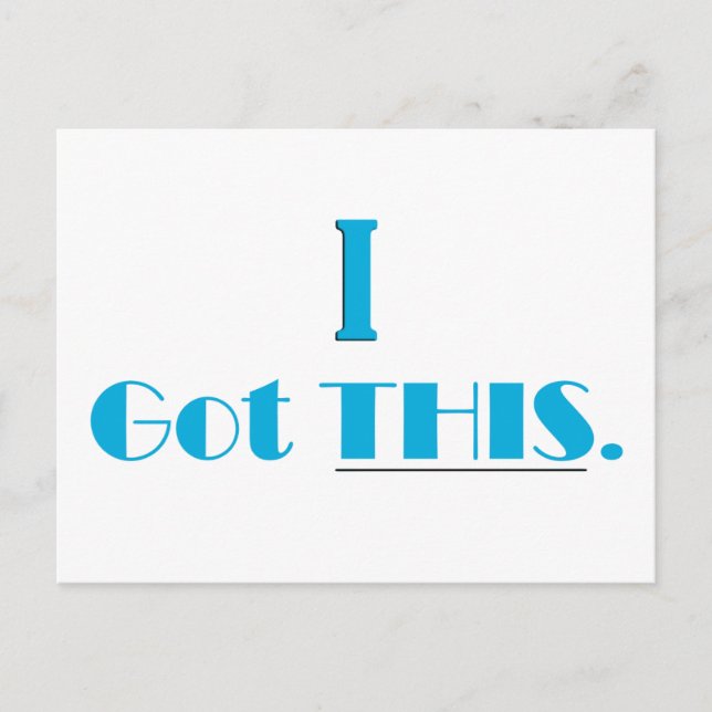 I Got This, Daily Affirmation Flash Card (Front)
