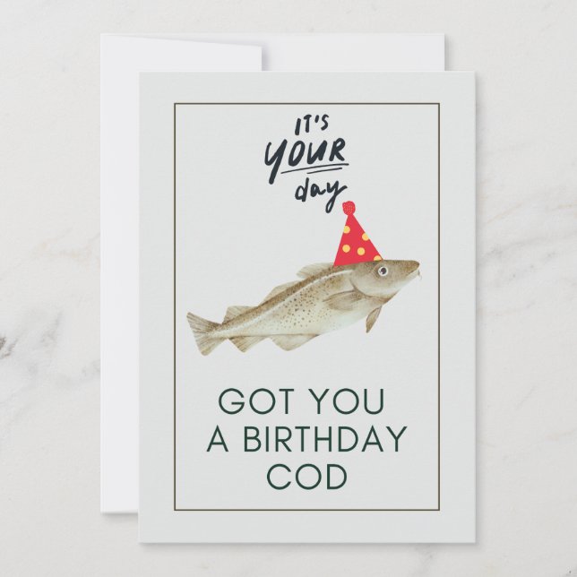 I GOT YOU A BIRTHDAY COD  HOLIDAY CARD (Front)