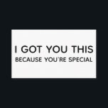 I Got You This Because You're Special, Enclosure<br><div class="desc">Sometimes you want to dispense with the formalities and cut to the chase. Sometimes you and your tribe prefer a but of humour to your special occasions. This gift tag enclosure card is for you. On two lines, the message reads "I got you this because you're special". The back is...</div>