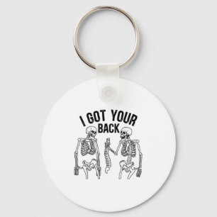 I Got Your Back Halloween Skeleton Skull Sarcastic Key Ring