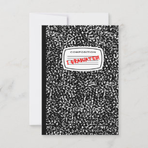 i graduated composition book invitation