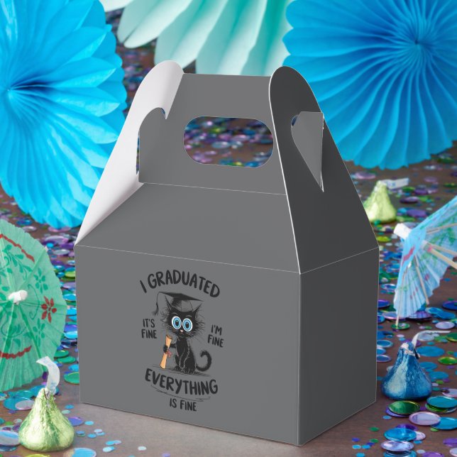 I Graduated It's Fine I'm Fine Everything Is Fine  Favour Box (Party)