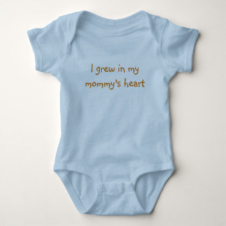 I grew in my mummy's heart baby bodysuit