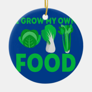 I Grow My Own Food Ceramic Tree Decoration