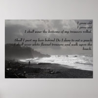 I Grow Old - A Walk Upon The Beach - Poster