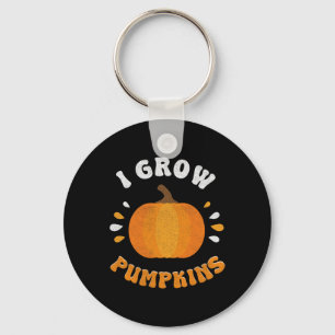 I Grow Pumpkins Thanksgiving Pregnancy Announcemen Key Ring