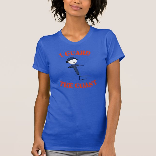 "I Guard The Coast" Women's T-Shirt (Orange Text) (Front)