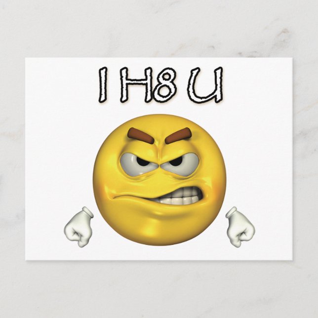 I H8 U POSTCARD (Front)