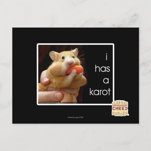 I ha a karot postcard (Front)