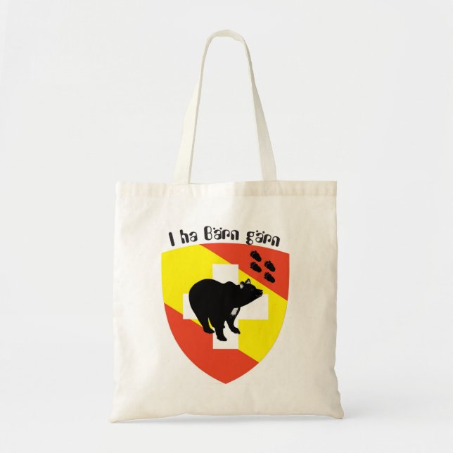 I ha bear gärn pocket tote bag (Front)